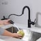 Kibi Circular Single Handle Pull Down Kitchen & Bar Sink Faucet KKF2011MB - alternate 4